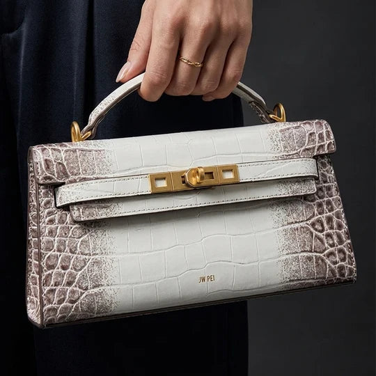 Beatrice Croc Embossed Mini Rectangular Top Handle Bag