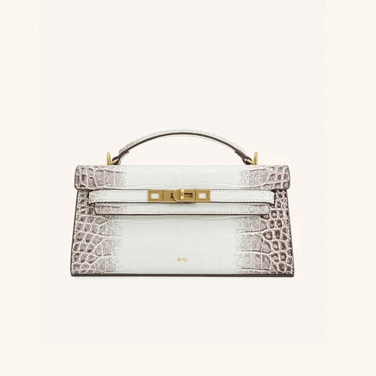Beatrice Croc Embossed Mini Rectangular Top Handle Bag