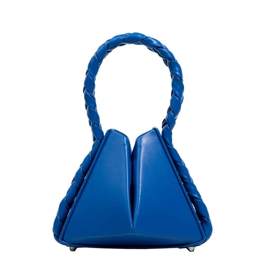 Bianca Geometric Triangle Braided Handle Mini Handbag