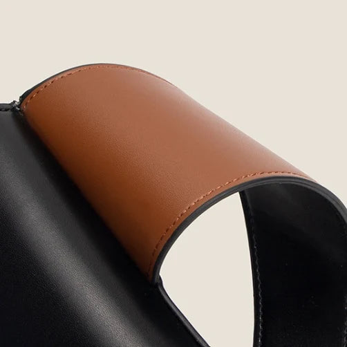Hazel Color Block Wide Handle Rectangular Handbag