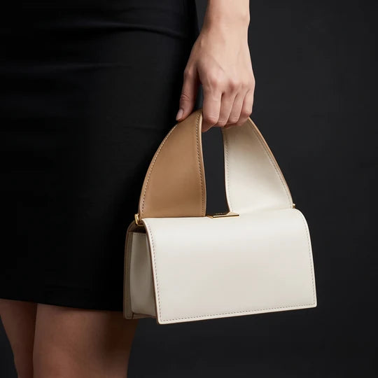 Hazel Color Block Wide Handle Rectangular Handbag