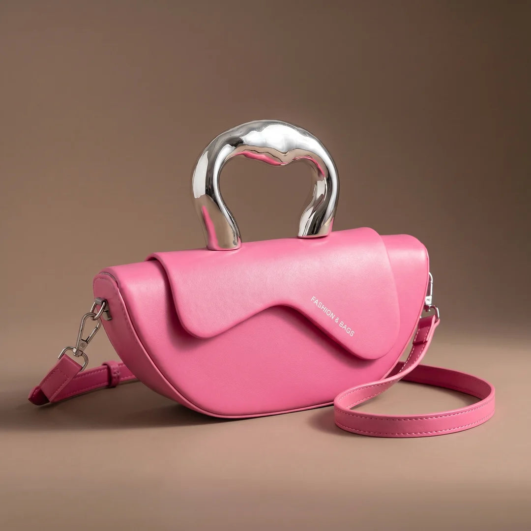 Mirea Curved Crescent Top Handle Bag