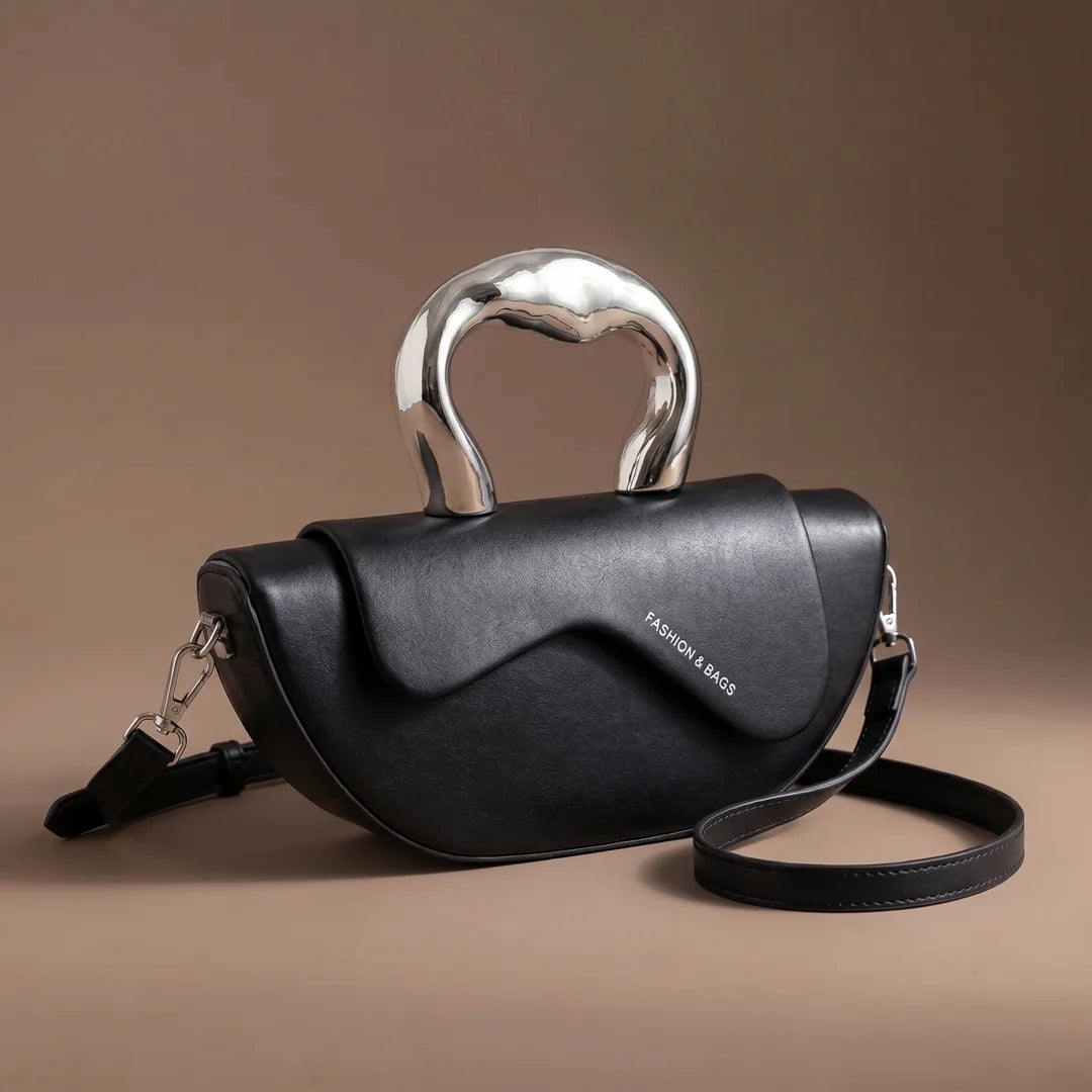 Mirea Curved Crescent Top Handle Bag