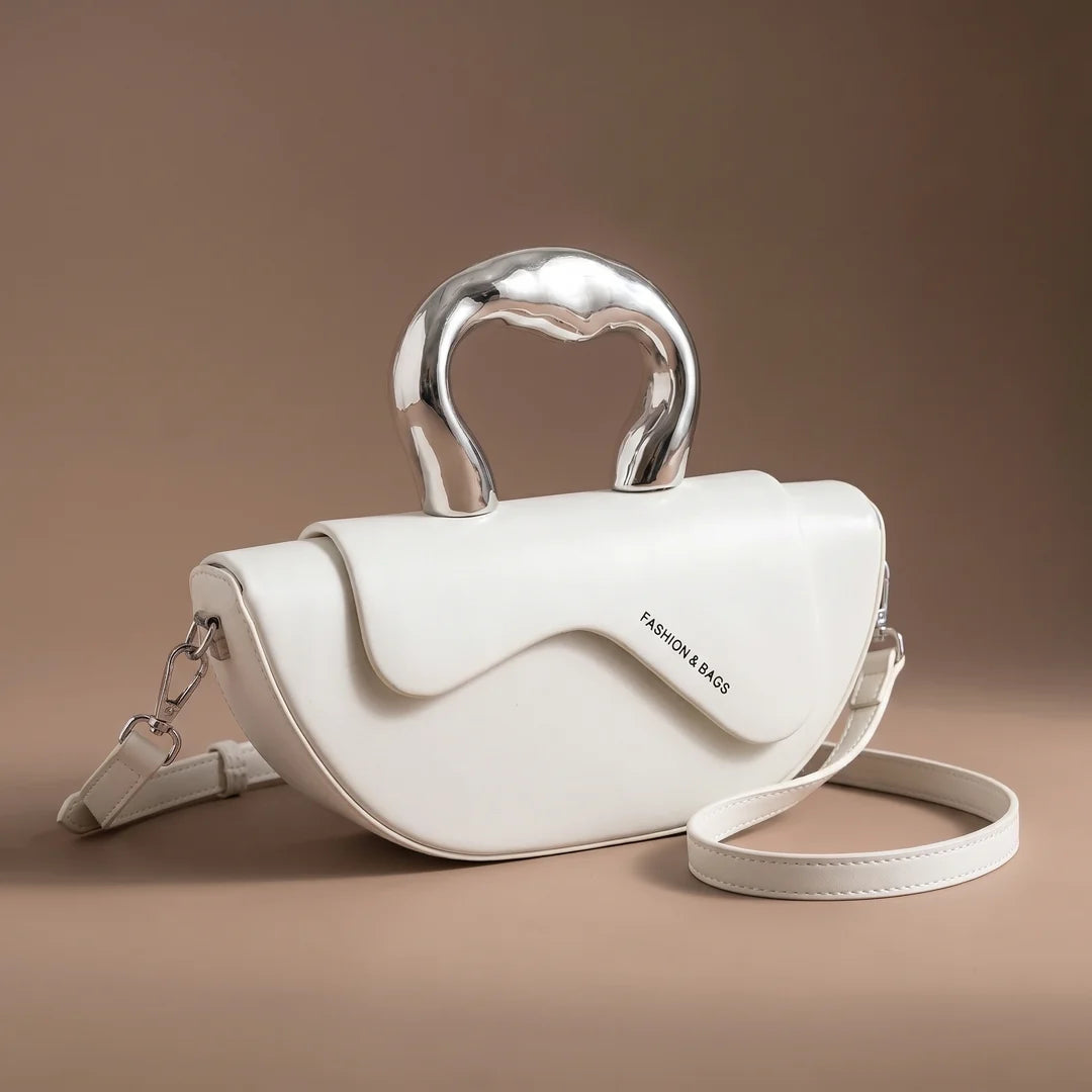 Mirea Curved Crescent Top Handle Bag