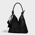 Sienna Woven Geometric Tote Top Handle Bag