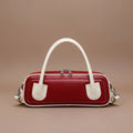 Tatiana Retro Contrast Trim Baguette Handbag