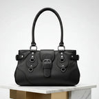 Velisse Vintage Buckle Shoulder Tote Bag