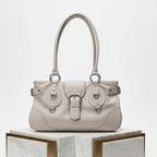 Velisse Vintage Buckle Shoulder Tote Bag