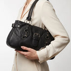Velisse Vintage Buckle Shoulder Tote Bag