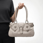Velisse Vintage Buckle Shoulder Tote Bag