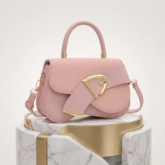 Yasmin Textured Top Handle Saddle Bag