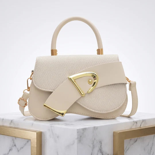Yasmin Textured Top Handle Saddle Bag