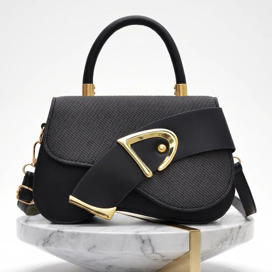 Yasmin Textured Top Handle Saddle Bag