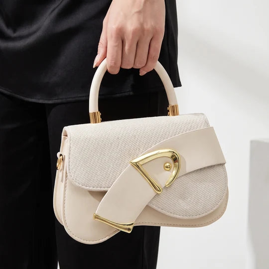 Yasmin Textured Top Handle Saddle Bag